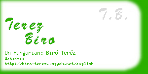 terez biro business card